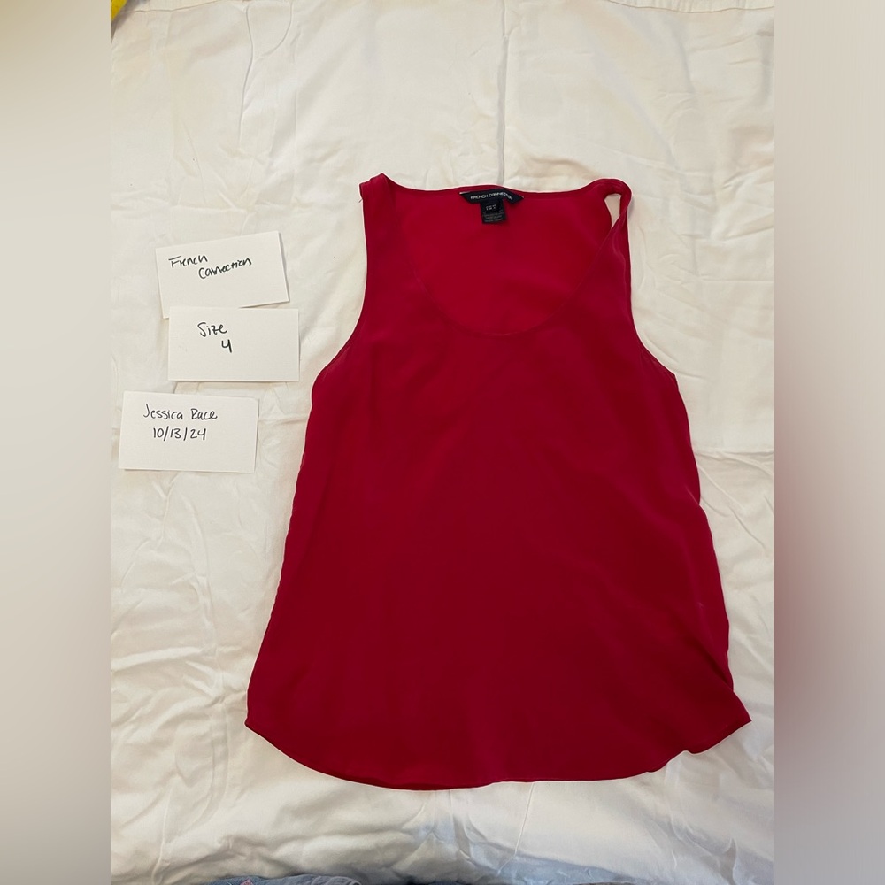 Size 4 French connection light weight red tank shirt